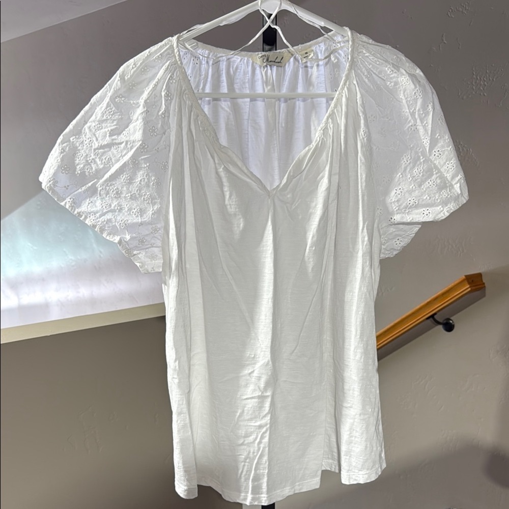 AFF White Short Sleeve Top
